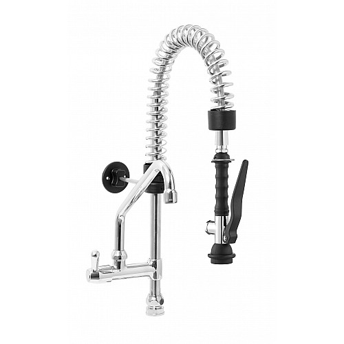 KIT MINI VERSION PRE-RINSE UNIT WITH BASE SUPPORT, “C” SWINGING SPOUT AND LEVER HAND