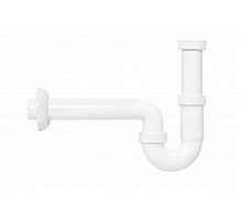 HANDWASHING SIPHON 1 1/2'' ONE WAY, WHITE PP, DRAIN Ø40X230mm FOR ALL THE MODELS