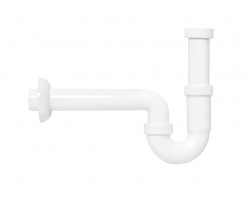 HANDWASHING SIPHON 1 1/2 ONE WAY, WHITE PP, DRAIN Ø40X230mm FOR ALL THE MODELS