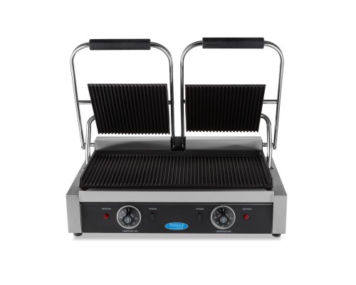 Contact Grill - Grooved - Double Grill Plate - 2 x 22cm