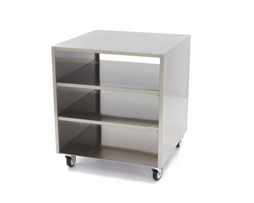 Stainless Steel Machine Table - 60 x 60cm - 120kg Load Capacity - on Wheels