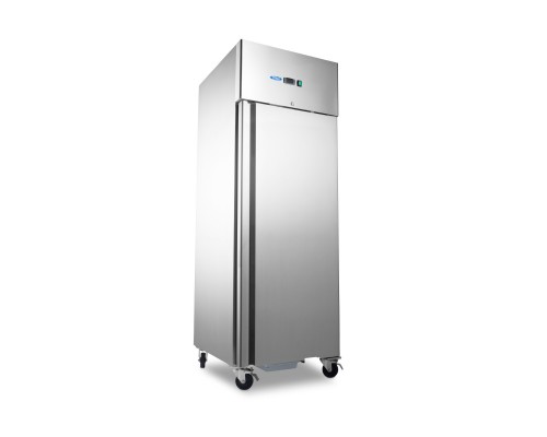 Fridge - 700L - 3 Adjustable Shelves (2/1GN) - on Wheels - Stainless Steel