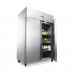 Fridge - 1200L - 6 Adjustable Shelves (2/1 GN) - on Wheels - Stainless Steel