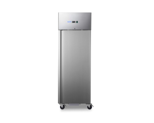 Fridge - 700L - 3 Adjustable Shelves (2/1GN) - on Wheels - Stainless Steel