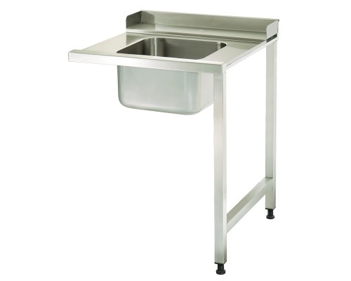 Dishwasher Table - 90 x 75cm - Right- with Sink and Storage Shelf