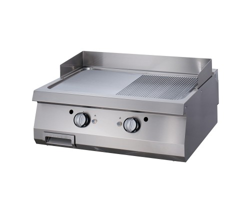 Premium Griddle - Half Grooved - Double Unit - 90cm Deep - Gas