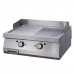 Premium Griddle - Half Grooved Chrome - Double Unit - 90cm Deep - Gas