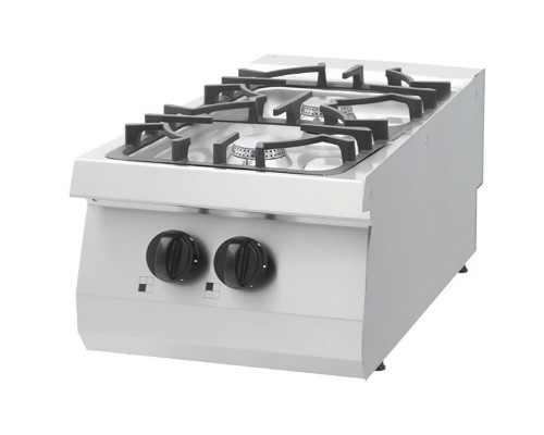 Heavy Duty Cooker - 2 Burners - Single Unit - 70cm Deep - Gas