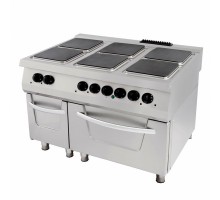 Premium Stove - 6 Burners - Triple Unit - 90cm Deep - incl Oven - Electric