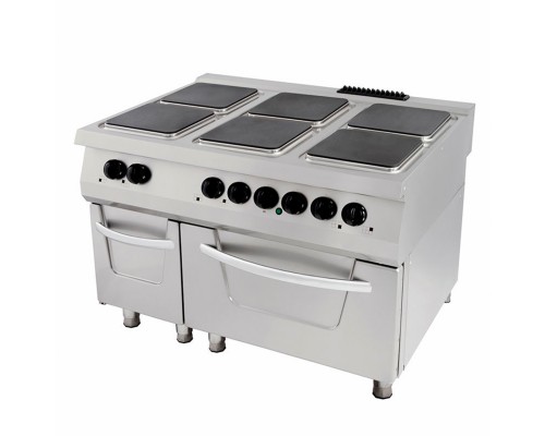 Premium Stove - 6 Burners - Triple Unit - 90cm Deep - incl Oven - Electric