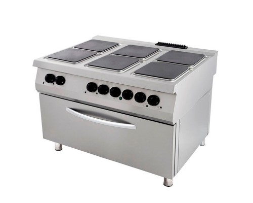 Premium Stove - 6 Burners - Triple Unit - 90cm Deep - incl Wide Oven - Electric