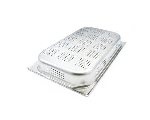 Gastronorm Container - 1/1 GN - 6,5cm Deep - Stainless Steel - Perforated