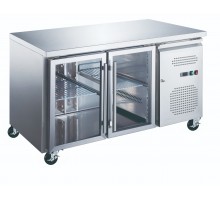 Counter Fridge - 136cm - 2 Glass Doors