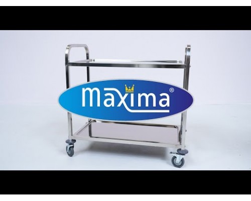 Stainless Steel Serving Trolley - 3 Shelves