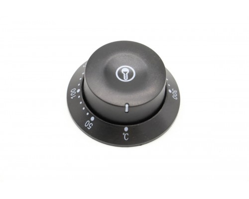 WAFFLE - Temperature Knob With Scale Ring 300°C (Black)