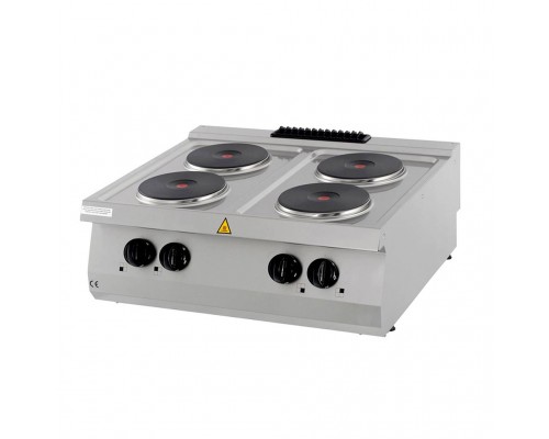 Heavy Duty Cooker - 4 Burners - Double Unit - 70cm Deep - Electric