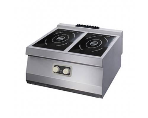 Heavy Duty Induction Cooker - 2 Burners - Double Unit - 70cm Deep - Electric