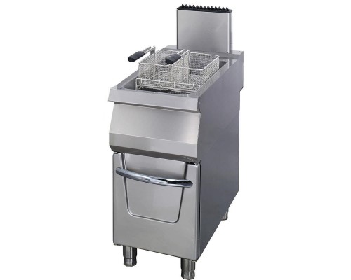 Premium Deep Fryer - 1 x 22L - Single Unit - 90cm Deep - with Drain Tap - Gas