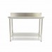 Stainless Steel Table - 100 x 70cm - Adjustable Height - with Backsplash