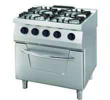 Heavy Duty Stove - 4 Burners - Double Unit - 70cm Deep - Gas incl Electric Oven