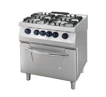 Heavy Duty Stove - 4 Burners - Double Unit - 70cm Deep - 33kW - Gas incl Electric Oven