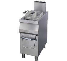 Premium Deep Fryer - 1 x 22L - Single Unit - 90cm Deep - with Drain Tap - Gas