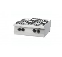 Heavy Duty Cooker - 4 Burners - Double Unit - 70cm Deep - 27kW - Gas
