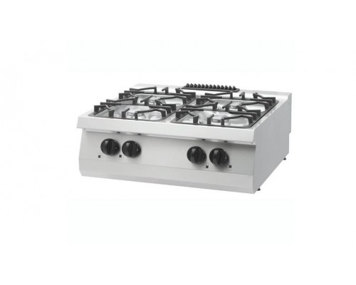 Heavy Duty Cooker - 4 Burners - Double Unit - 70cm Deep - 30kW - Gas