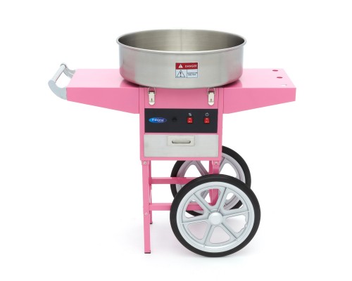 Candy Floss Machine – Ø 52cm – Pink – with Cart