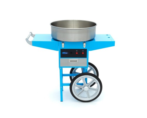 Candy Floss Machine – Ø 52cm – Blue – with Cart