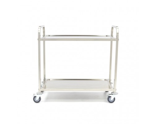 Stainless Steel Serving Trolley - 2 Shelves