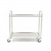 Stainless Steel Serving Trolley - 2 Shelves