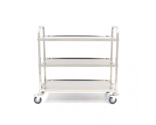 Stainless Steel Serving Trolley - 3 Shelves