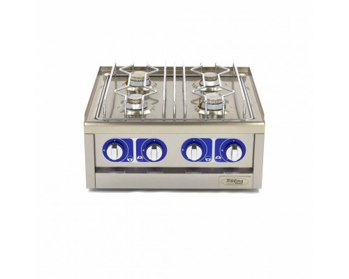 Commercial Grade Cooker - 4 Burners - Double Unit - 60cm Deep - Gas