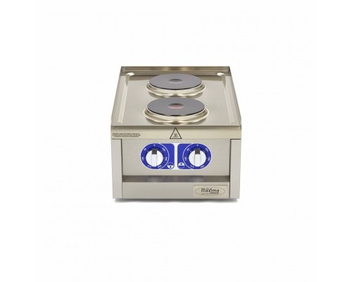 Commercial Grade Cooker - 2 Burners - Single Unit - 60cm Deep - Electric