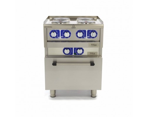 Commercial Grade Stove - 4 Burners - Electric - Double Unit - 60cm Deep - with Oven