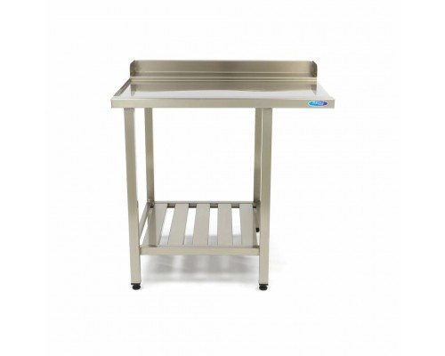 Dishwasher Table - 70 x 75cm - Left - with Backsplash and Storage Shelf