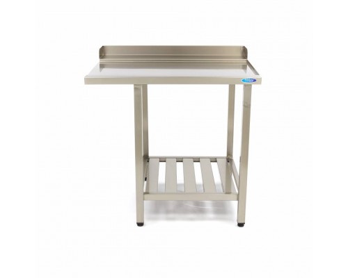 Dishwasher Table - 70 x 75cm - Right - with Backsplash and Storage Shelf