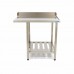 Dishwasher Table - 70 x 75cm - Right - with Backsplash and Storage Shelf