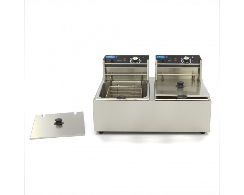 Deep Fryer - 2 x 6L - 2 Baskets - up to 2,4kg of Fries