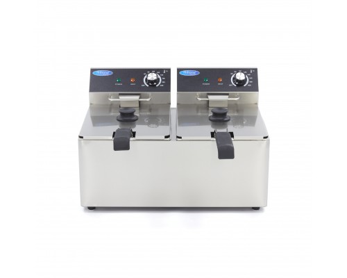 Deep Fryer - 2 x 8L - 2 Baskets - up to 2,8kg of Fries