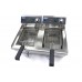 Deep Fryer - 2 x 13L - 2 Baskets - with Drain Tap