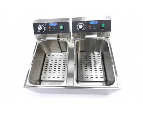 Deep Fryer - 2 x 11L - 2 Baskets - up to 2,8kg of Fries