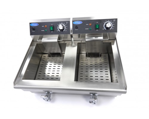 Deep Fryer - 2 x 13L - 2 Baskets - with Drain Tap