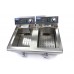 Deep Fryer - 2 x 13L - 2 Baskets - with Drain Tap