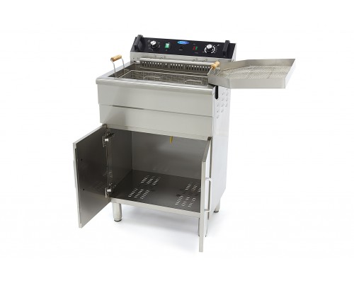 Deep Fryer - 30L - 1 Basket - with Drain Tap and Stand