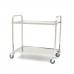 Stainless Steel Serving Trolley - 2 Shelves