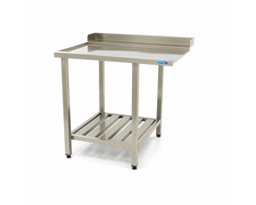 Dishwasher Table - 90 x 75cm - Left - with Backsplash and Storage Shelf