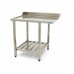 Dishwasher Table - 90 x 75cm - Left - with Backsplash and Storage Shelf