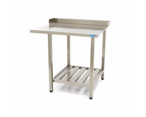 Dishwasher Table - 70 x 75cm - Right - with Backsplash and Storage Shelf